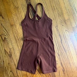 TNA workout romper size m brown